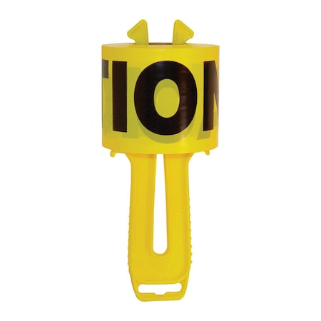 Stringlinger US Tape TapeWiz 300 ft. L X 1/2 in. W Plastic Caution Cuidado Barricade Tape and Reel Yellow 42012